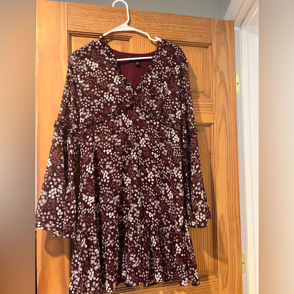 Maroon casual dress